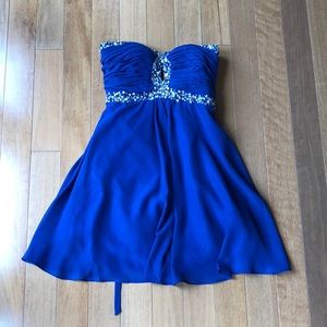 Blue Sequin Formal Dress